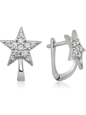 Cey jewelry Gümüş Yıldız Küpe