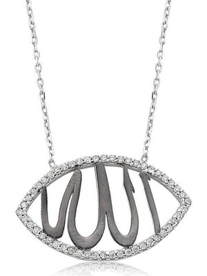 Cey jewelry Gümüş Allah Yazılı Bayan Kolye