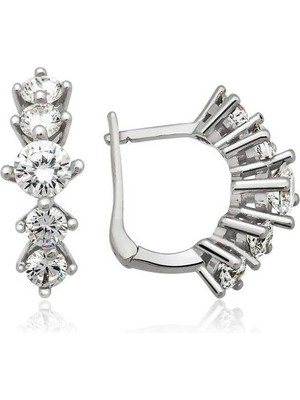 Cey jewelry Gümüş 5 Taş Küpe