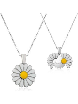 Cey jewelry Gümüş Kişiye Özel Papatya Kolye