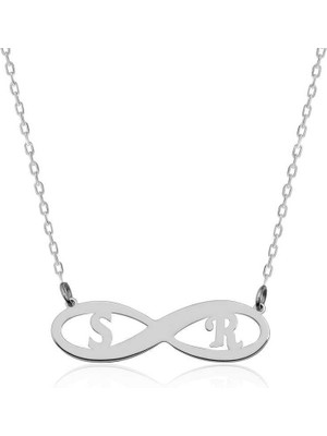 Cey jewelry Gümüş Sonsuzluk Harf Kolye