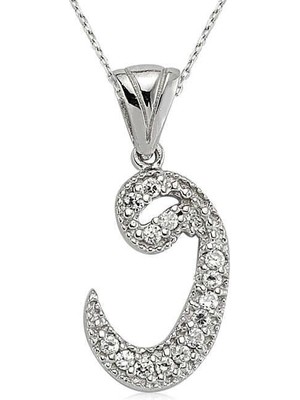 Cey jewelry Gümüş Bayan Vav Kolye