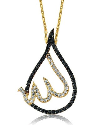 Cey jewelry Gümüş Allah Yazılı Bayan Kolye