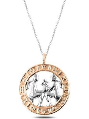 Cey jewelry ​gümüş Rose Ikizler Burcu Kolye