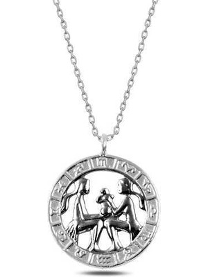 Cey jewelry ​​gümüş Ikizler Burcu Kolye