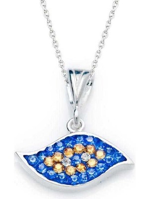 Cey jewelry Gümüş Nazar Gözlü Bayan Kolye