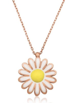 Cey jewelry Gümüş Papatya Bayan Kolye
