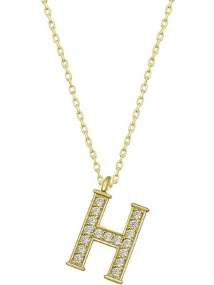 Cey jewelry Gümüş Gold H Harfi Kadın Kolye