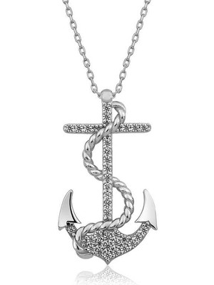 Cey jewelry Gümüş Deniz Çapası Bayan Kolye