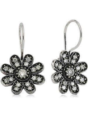 Cey jewelry Gümüş Sallantılı Çiçek Küpe