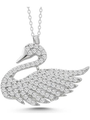 Cey jewelry Gümüş Kuğu Kadın Kolye