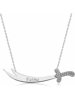 Cey jewelry Gümüş Isimli Zülfikar Kılıcı Kadın Kolye