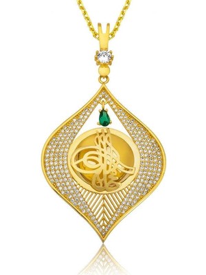 Cey jewelry Gümüş Tuğra Ziynet Kolye