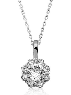 Cey jewelry Gümüş Çiçek Kolye