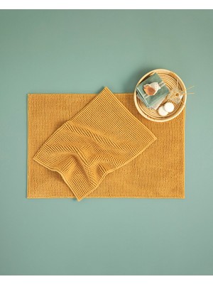 Tekno Trust Paige Polyester Makarna Banyo Paspası 50x80 Cm Sarı