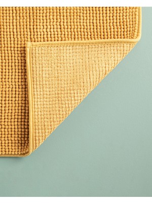 Tekno Trust Paige Polyester Makarna Banyo Paspası 50x80 Cm Sarı