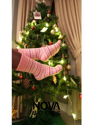 Nova Socks 3 Lü Yün Çorap Desenli