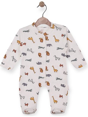 Nayinom %100 Pamuklu Saferi Desenli Patikli Tulum