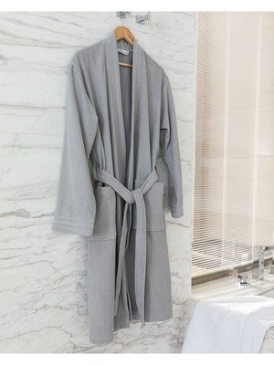 Tekno Trust Stripe Kimono Unisex Bornoz - Otel Koleksiyon