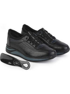 Ern Shoes Siyah Erkek  Deri Comfort Günlük  Yürüyüş 48-49-50 Nuamara Ayakkabı