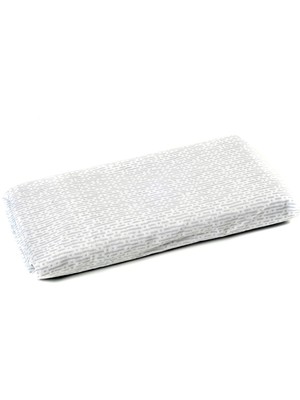 Pamuk 2'li Beyaz Zemin Gri Çizgili Desenli Yastık Kılıfı 50X70