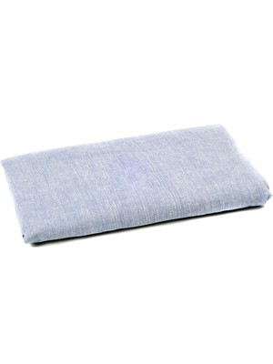 Pamuk-Saten 2'li Pütürlü Uçuk Mavi Yastık Kılıfı 50X70