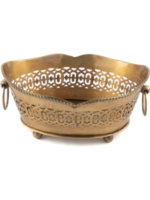 Mikasa Moor Antik Gold Oval Kulplu Kase 22X16X10 cm