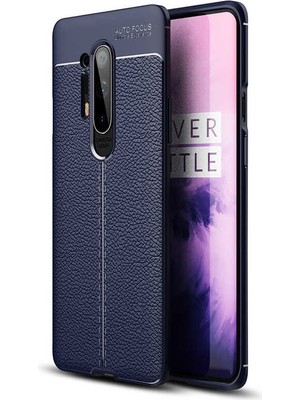 Teknomoda One Plus 8 Pro Kılıf Deri Görünümlü Slim Silikon