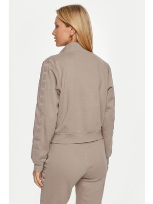 Kadın Stacie Fermuarlı Sweatshirt - Vizon