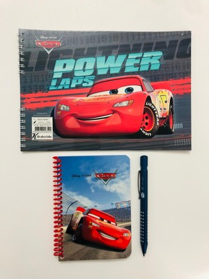 Keskin Kırtasiye Seti ( Cars Resim Defteri 17*24 - Cars Not Defteri - Üçgen Uçlu Kalem )