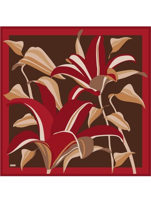 Belli Twill Ipek Eşarp - 4035-87 Kırmızı