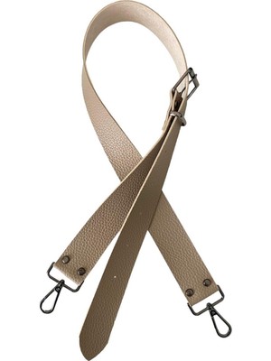 Yumakça Kemer Tokalı Ayarlanabilir Çanta Askısı 130 Cm* 4 cm Taş Renk Krom Kancalı
