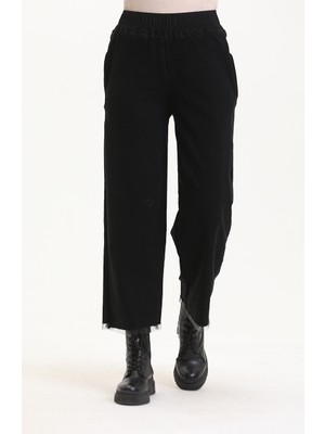 Sefa Merve Beli Lastikli Kot Pantolon 1793HY-01 Siyah