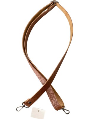 Yumakça Sürgü Tokalı Ayarlanabilir Çanta Askısı 135 Cm* 2.5 cm Taba Renk Krom Kancalı