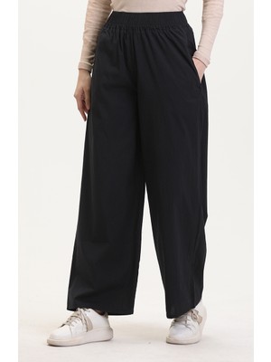 Sefa Merve Beli Lastikli Kot Pantolon 2734B-01 Siyah