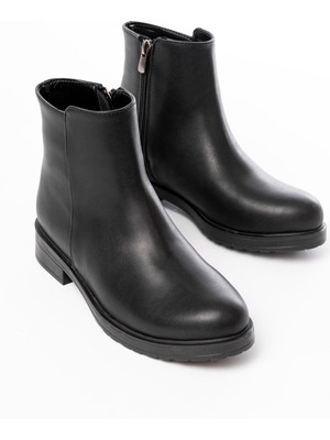 165-204 Siyah Fermuarlı Günlük Kadın Bot