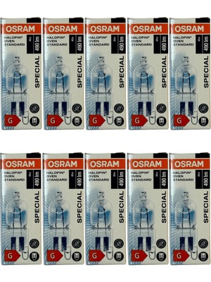 Osram Halopin Oven 40W 2700K (Sarı Işık) G9 Duylu Halojen Fırın Ampulü (10 Adet)