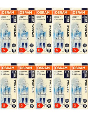 Osram Halopin Oven 25W 2700K (Sarı Işık) G9 Duylu Halojen Fırın Ampulü (10 Adet)