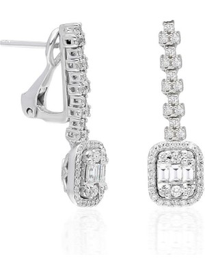 Noche Diamond 0,67 Karat Baget Pırlanta Küpe