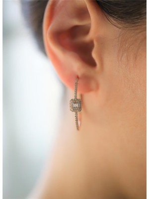 Noche Diamond 0,62 Karat Baget Pırlanta Küpe