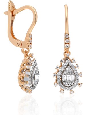 Noche Diamond 0,48 Karat Baget Pırlanta Küpe