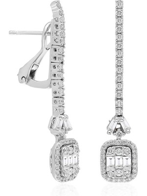 Noche Diamond 0,95 Karat Baget Pırlanta Küpe