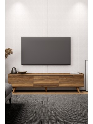 Lifedeco Tv Ünitesi Tesbih Kapaklı Ayaklı Eğri Kenar LD-3003-TAEK