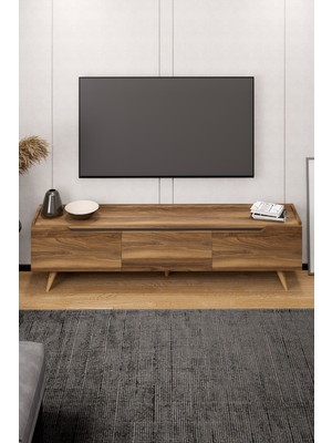 Lifedeco Tv Ünitesi Tesbih Kapaklı Ayaklı Eğri Kenar LD-3003-TAEK