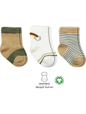 Bibaby Çorap Soket 3lü Penye Rainbow Bistyle Nil