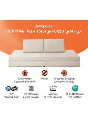 Funzy Mini Funzy Oyun Parkuru Çocuk Kanepesi Seti Modüler, Yaratıcı, Yer Tasarruflu & Oeko Teks 100