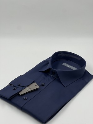 Italyan Stil Slim Fit Erkek Dik Yaka Gömlek