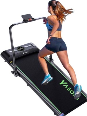 Yasomi I5 Hoparlörlü Katlanabilir Siyah Koşu Bandı 12 Km