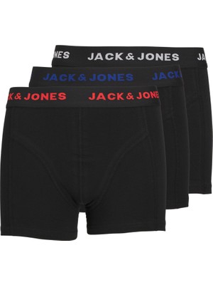 Jack & Jones Çocuk 3'lü Düz Boxer Paketi - Black