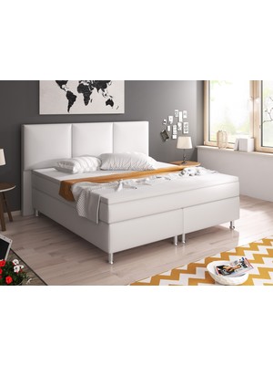 Oslo Suni deri 3 Lü Set (YATAK+BAZA+BAŞLIK)180X200